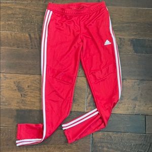 Red Adidas track pants size small